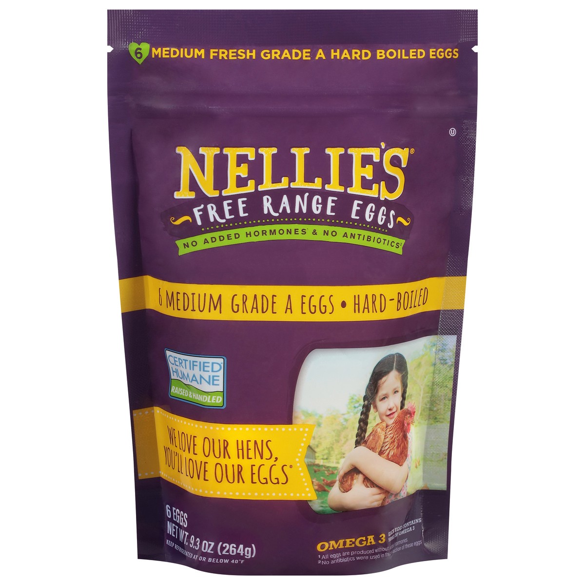 slide 13 of 13, Nellie's Free Range Hard-Boiled Eggs Medium 6 ea, 6 ct