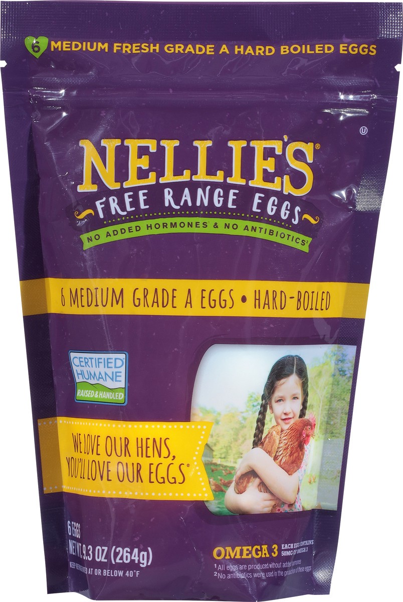 slide 10 of 13, Nellie's Free Range Hard-Boiled Eggs Medium 6 ea, 6 ct