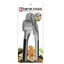 slide 1 of 1, Bene Casa Garlic Press Fine Nickel Finish, 8.5 in