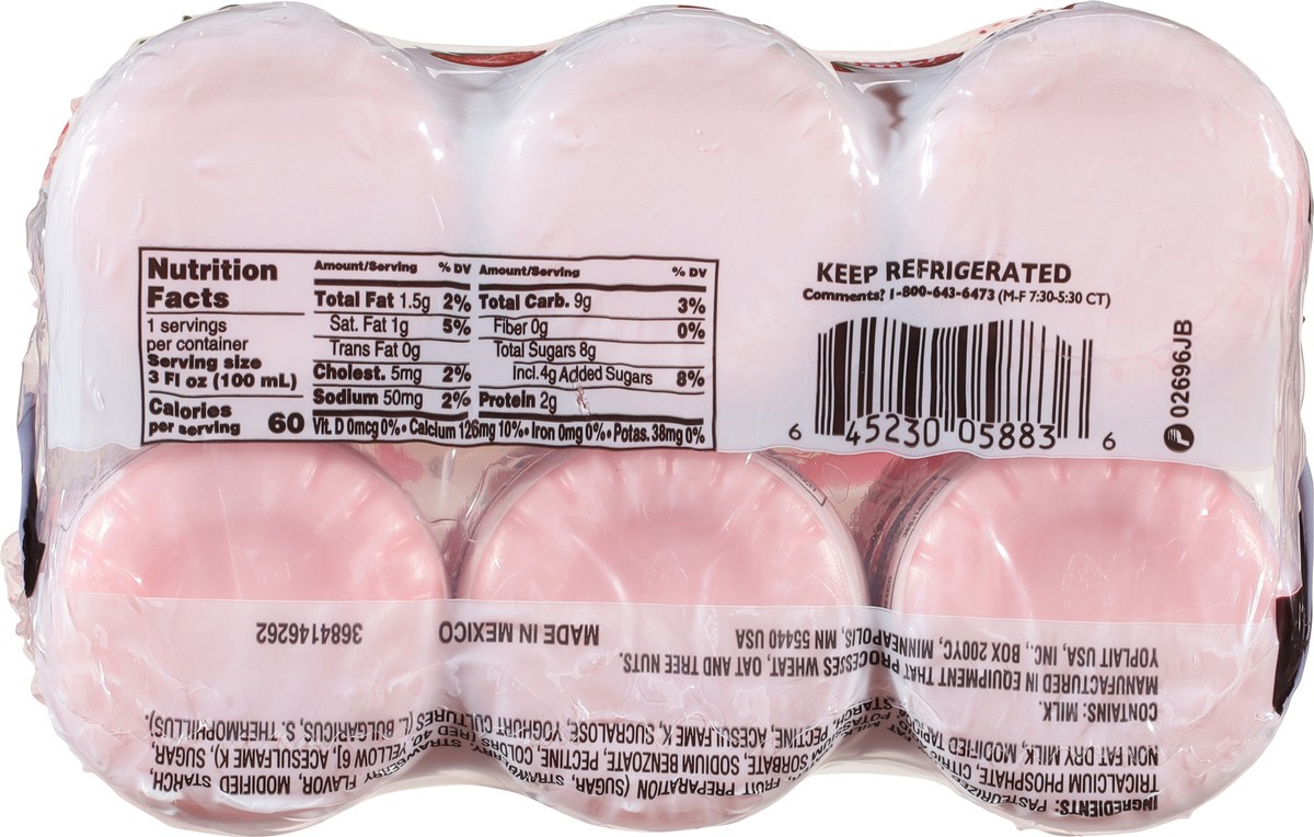 slide 6 of 14, Yoplait Strawberry Smoothie Mini 6 - 3 fl oz Bottles, 6 ct