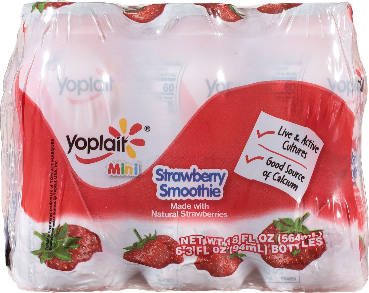 slide 8 of 14, Yoplait Strawberry Smoothie Mini 6 - 3 fl oz Bottles, 6 ct