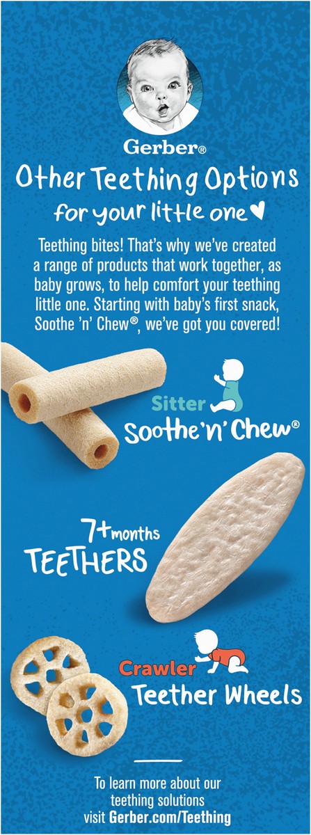 slide 3 of 9, Gerber Teethers Banana Peach Gentle Teething Wafers, 1.7 oz