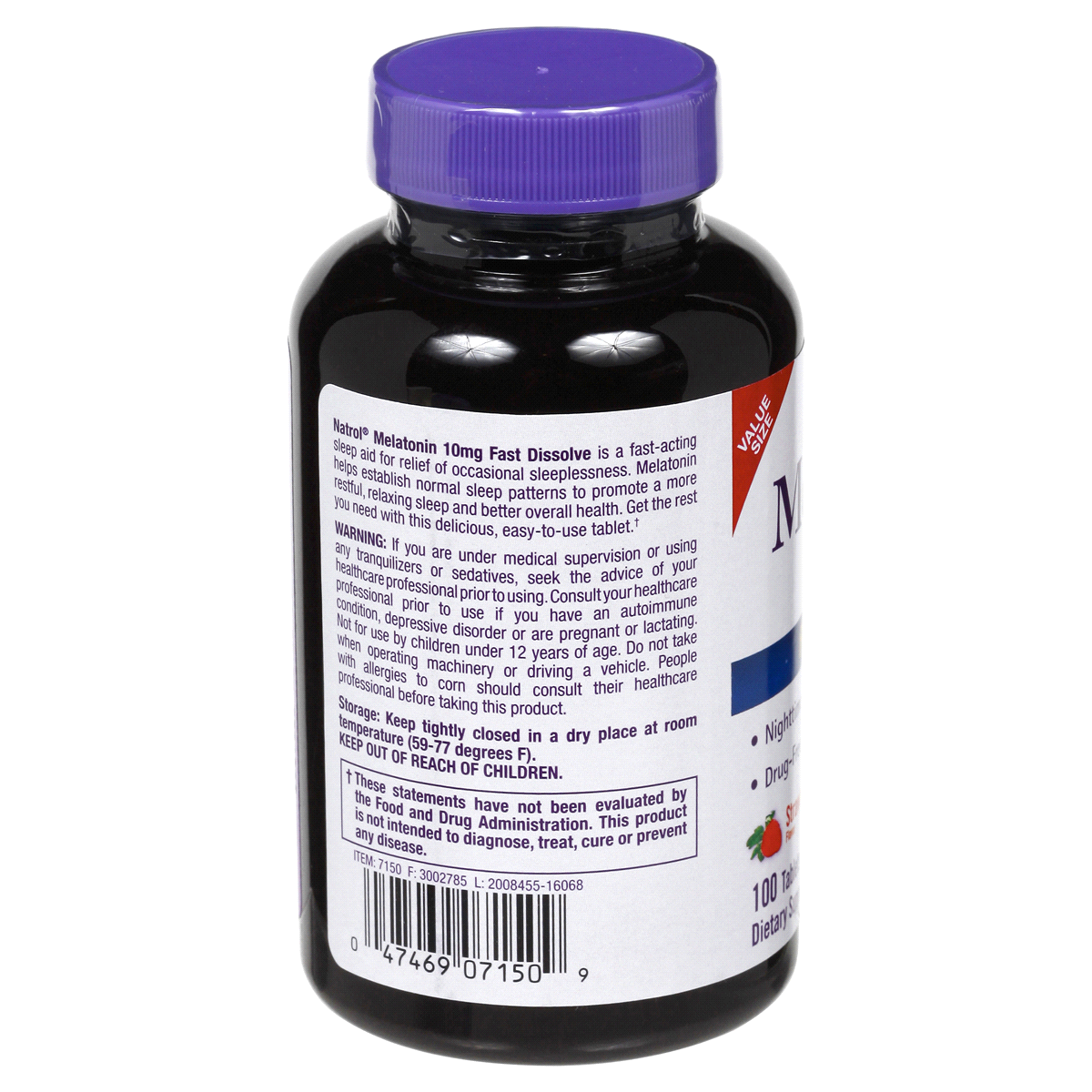 slide 3 of 3, Natrol Melatonin 10 mg Fast Dissolve Tablets, 100 ct