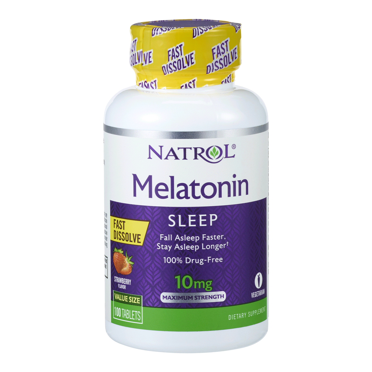 slide 1 of 3, Natrol Melatonin 10 mg Fast Dissolve Tablets, 100 ct