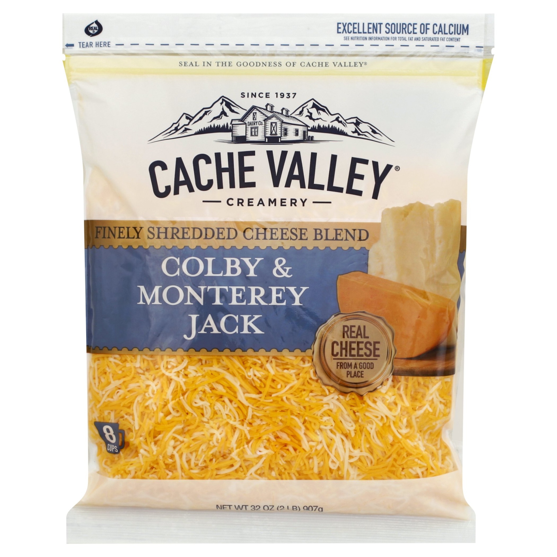 slide 1 of 1, Cache Valley Fancy Shredded Colby Jack Cheese, 32 oz