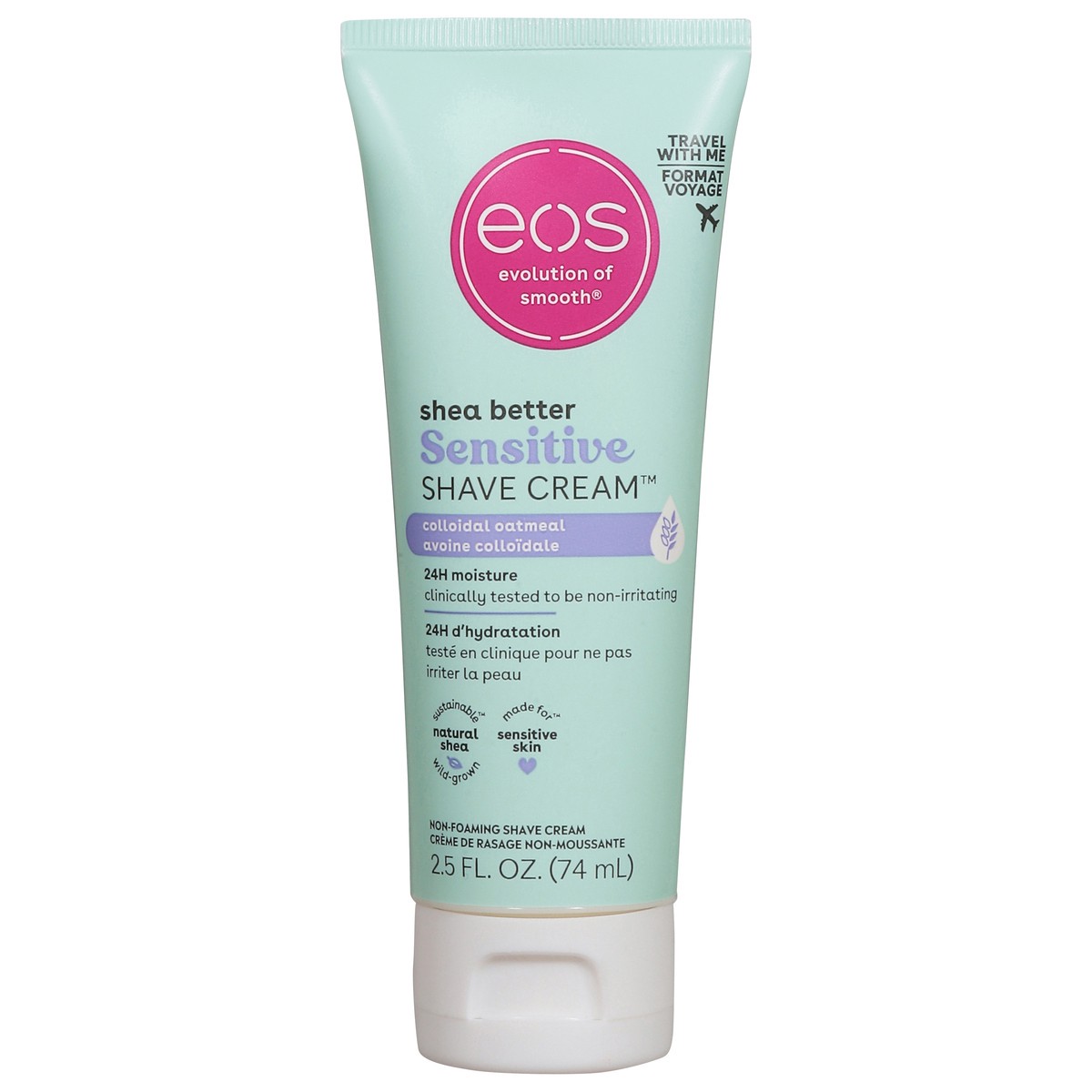 slide 1 of 13, eos Shea Better Sensitive Colloidal Oatmeal Shave Cream 2.5 fl oz, 2.5 oz