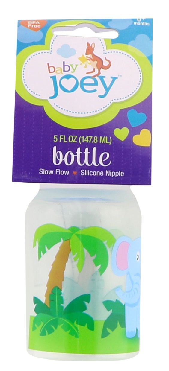 slide 1 of 1, BJ Slow Flow Bottle with Silicone Nipple, 5 oz