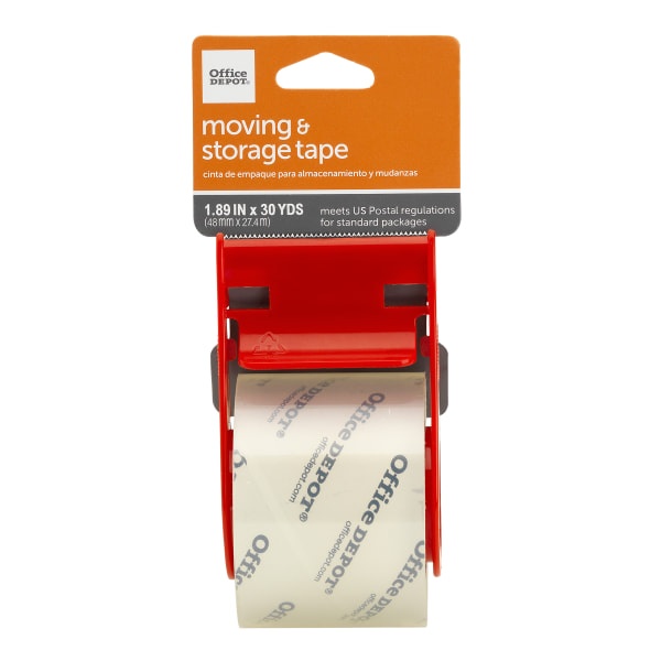 slide 1 of 2, Office Depot Brand Moving & Shipping Tape With Dispenser, 1.89'' X 30 Yd., Clear, 1 ct