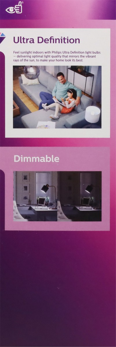 slide 9 of 9, Philips 8 Watts Dimmable Daylight LED Light Bulbs 4 ea, 4 ct