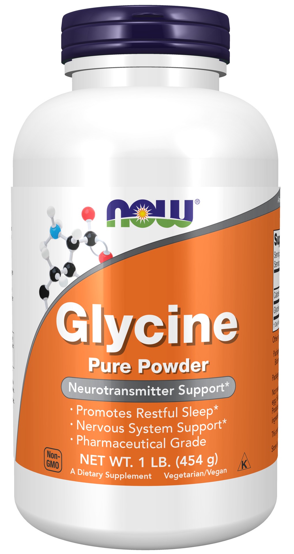 slide 1 of 4, NOW Glycine Pure Powder - 1 lb., 1 lb