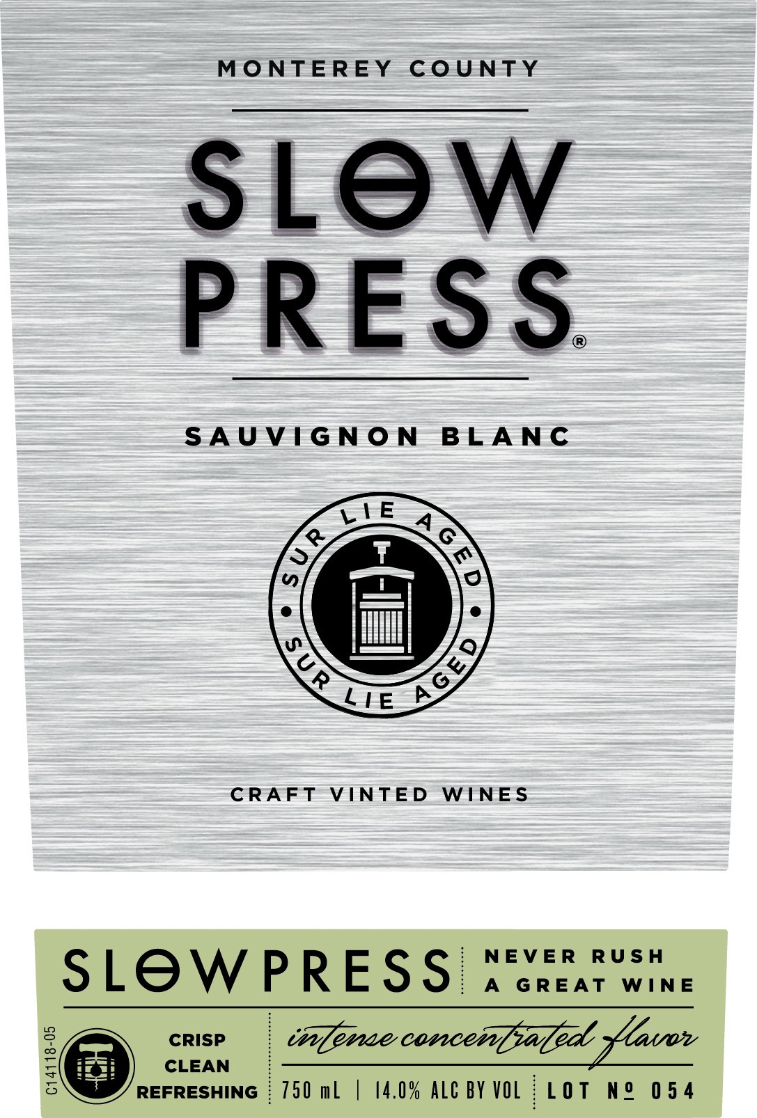 slide 2 of 5, Slow Press Sauvignon Blanc White Wine - 750m, 2016 Monterey County, 750 ml