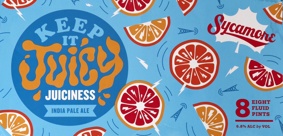 slide 5 of 11, Sycamore Keep It Juicy Juiciness India Pale Ale Beer 8 ea, 8 ct; 16 oz