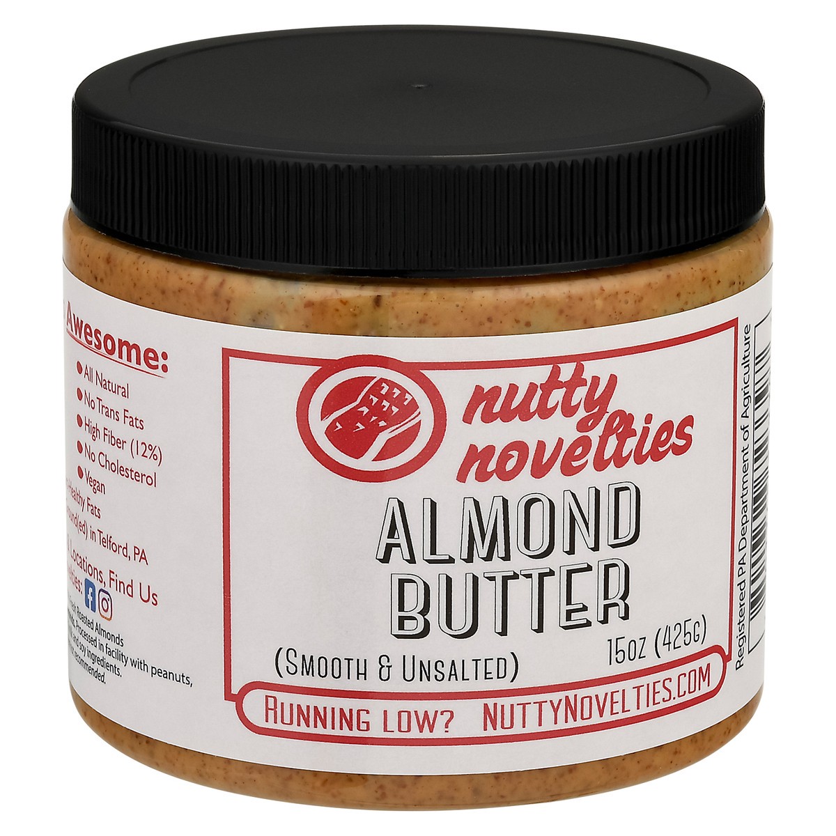 slide 2 of 9, Nutty Novelties Smooth & Unsalted Almond Butter 15 oz, 15 oz