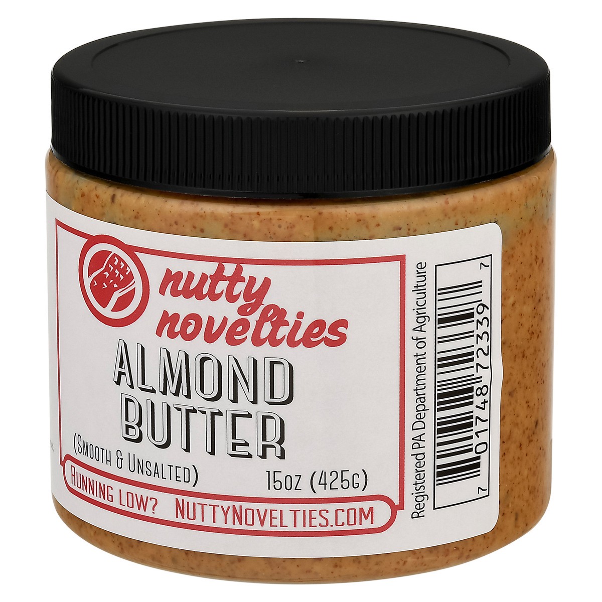 slide 8 of 9, Nutty Novelties Smooth & Unsalted Almond Butter 15 oz, 15 oz