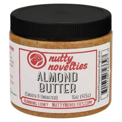 Nutty Novelties Smooth & Unsalted Almond Butter 15 oz
