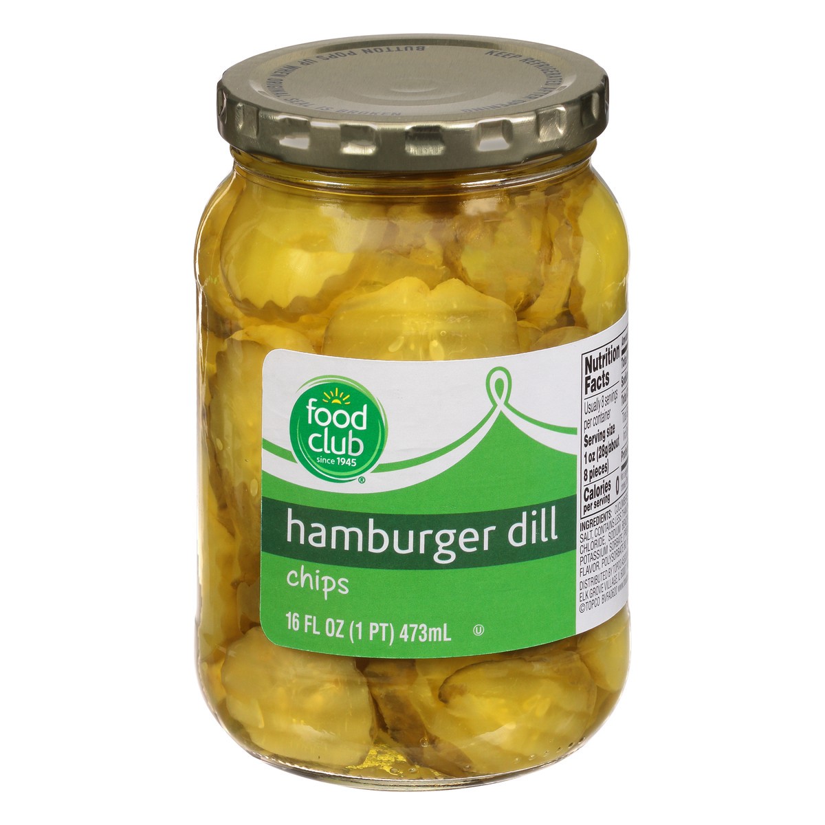 slide 1 of 10, Food Club Hambuger Pickle Chips, 16 oz