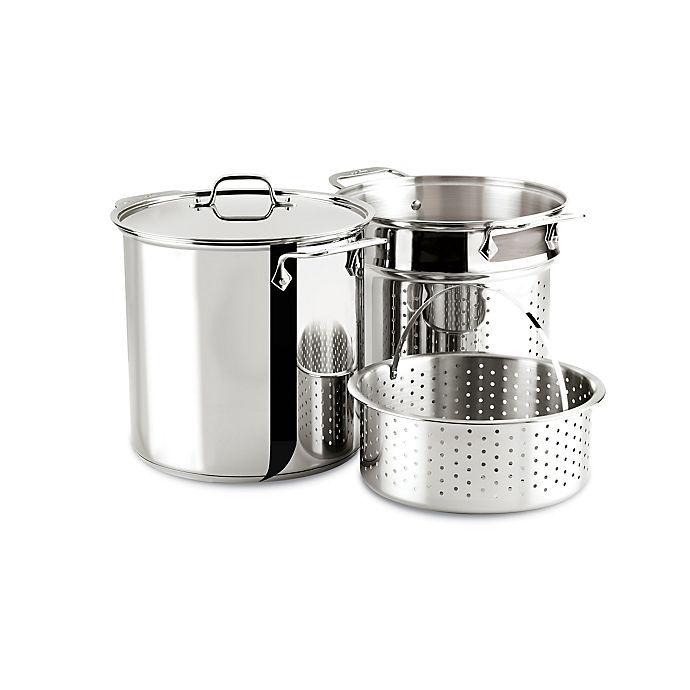 slide 1 of 3, All-Clad Stainless Steel Multi-Cooker, 12 qt