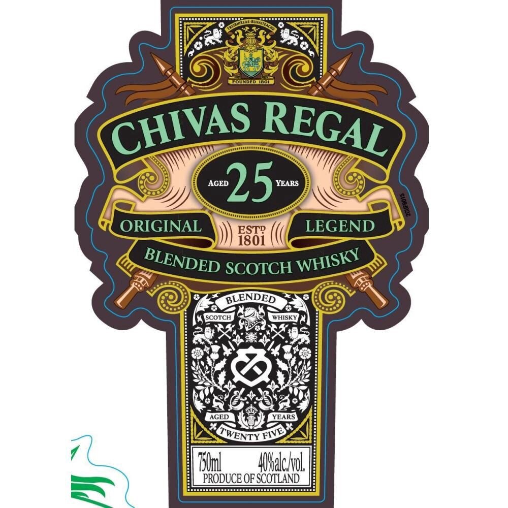 slide 1 of 3, Chivas Regal Blended Scotch Whisky, Aged 25 Years, 750 ml