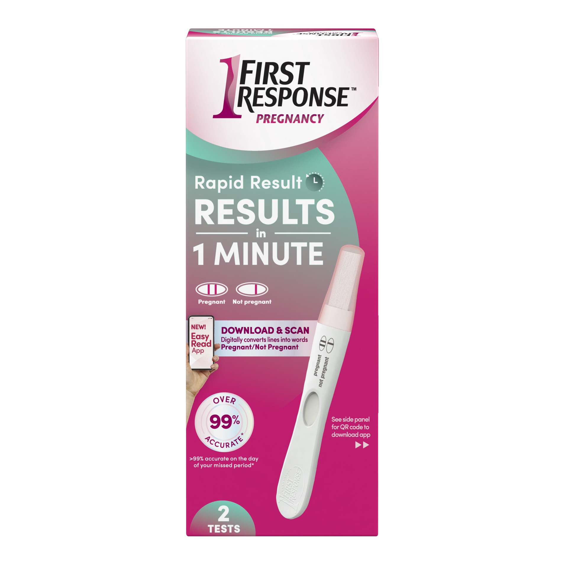 slide 1 of 3, First Response Rapid Result Pregnancy Kit, 2 ct