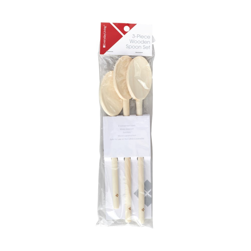 slide 4 of 4, Everyday Living Wooden Spoon Set, 3 ct