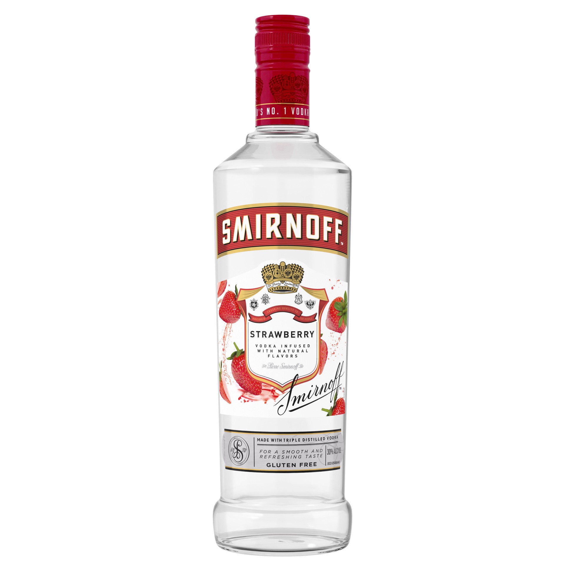 slide 1 of 4, Smirnoff Strawberry (Vodka Infused With Natural Flavors), 750 mL, 750 ml