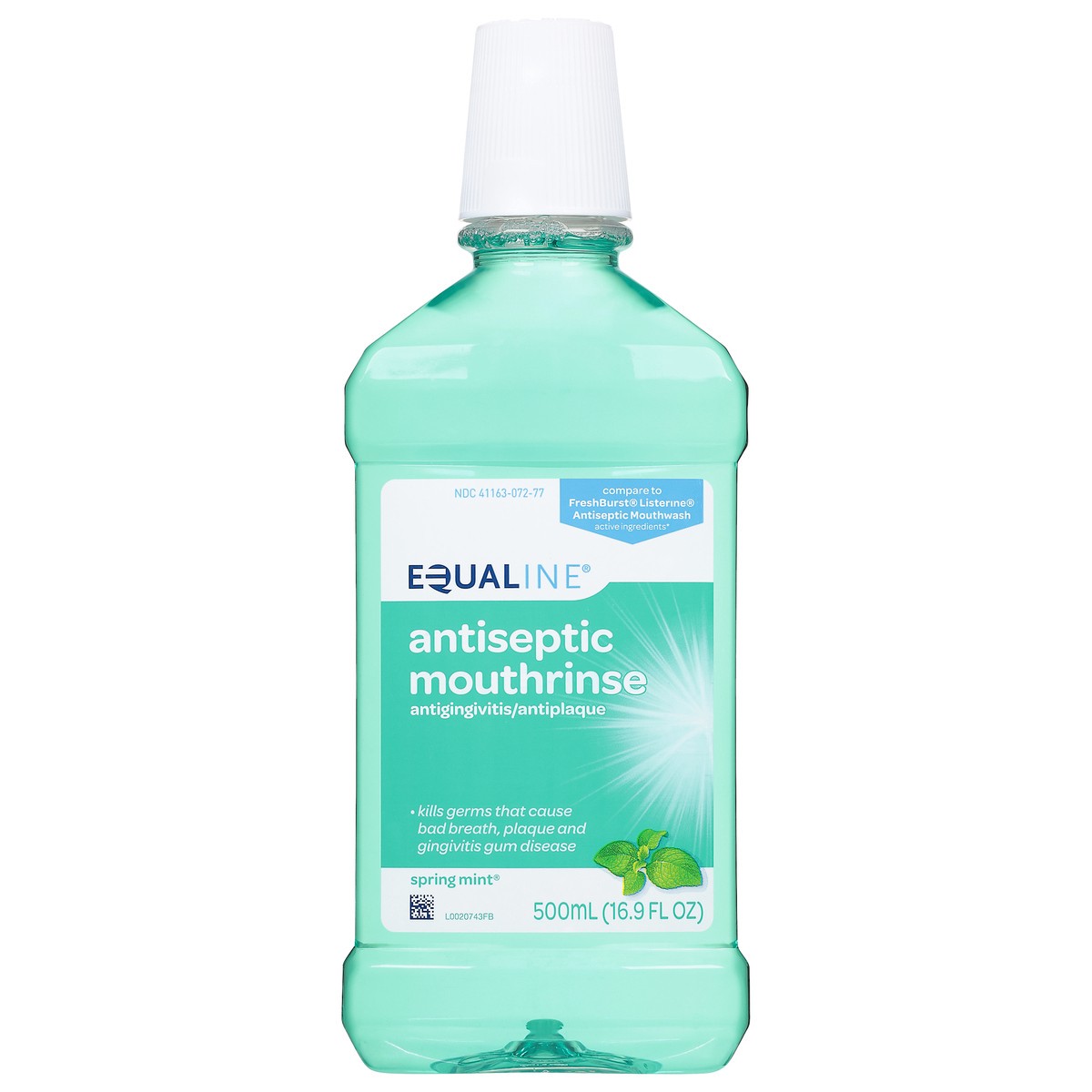 slide 1 of 9, Equaline Spring Mint Mouth Rinse, 1/2 liter