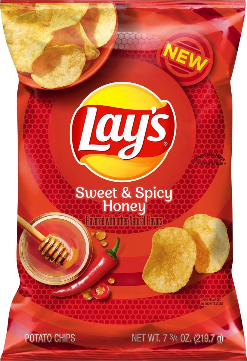 slide 7 of 9, Lay's Potato Chips Sweet & Spicy Honey 7 3/4 Oz, 7.75 oz