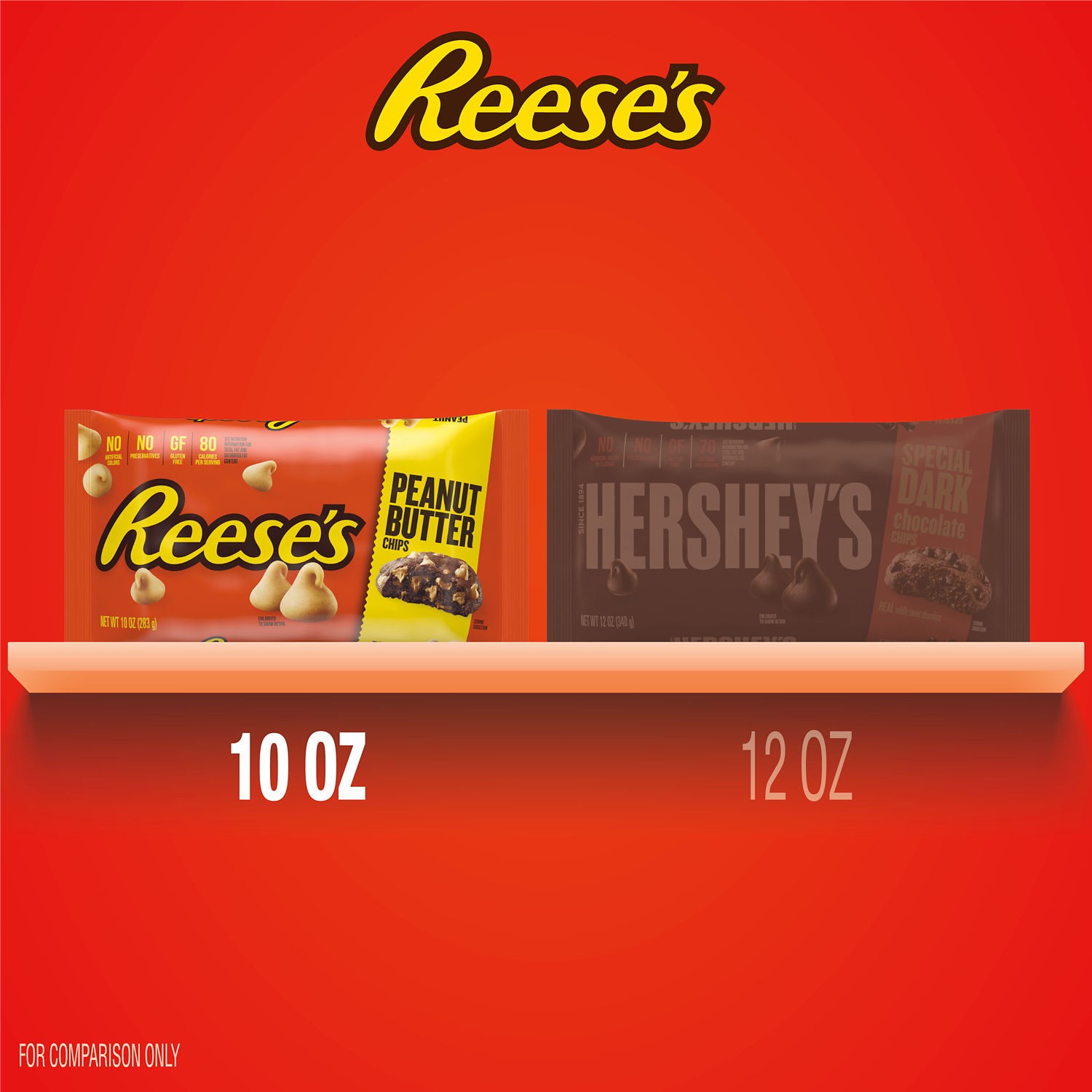 slide 3 of 9, REESE'S Peanut Butter Chips, Halloween Baking Supplies, 10 oz, Bag, 10 oz