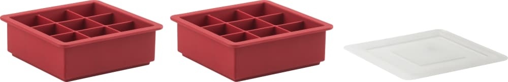 slide 1 of 1, Trudeau Structured Silicone Ice Cube Tray, 3 ct