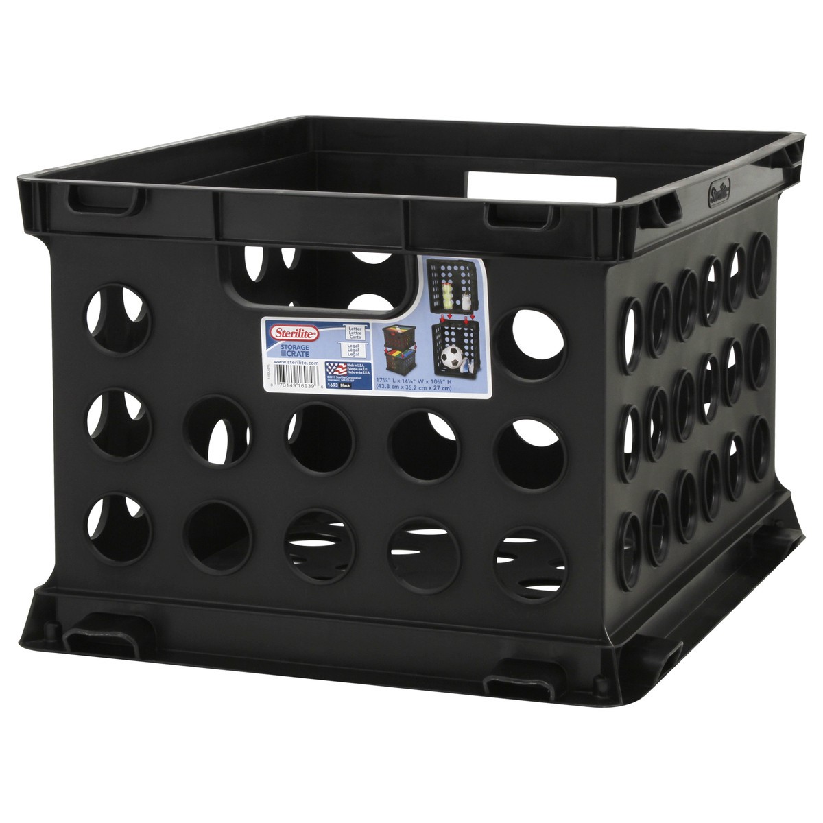slide 4 of 8, Sterilite File Crate - Black, 1 ct