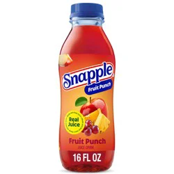 Snapple Fruit Punch, 16 fl oz recycled plastic bottle