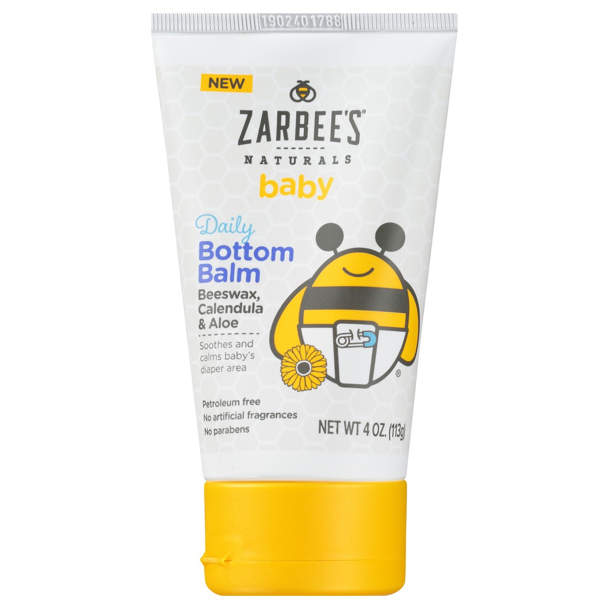 slide 1 of 1, Zarbee's Naturals Baby Daily Bottom Balm Tube, 4 oz