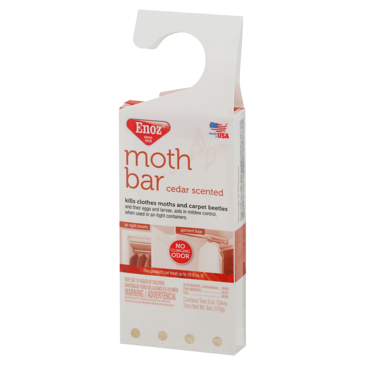 slide 2 of 4, Enoz Cedar Scented Moth Bar 2 - 3 oz ea, 6 oz