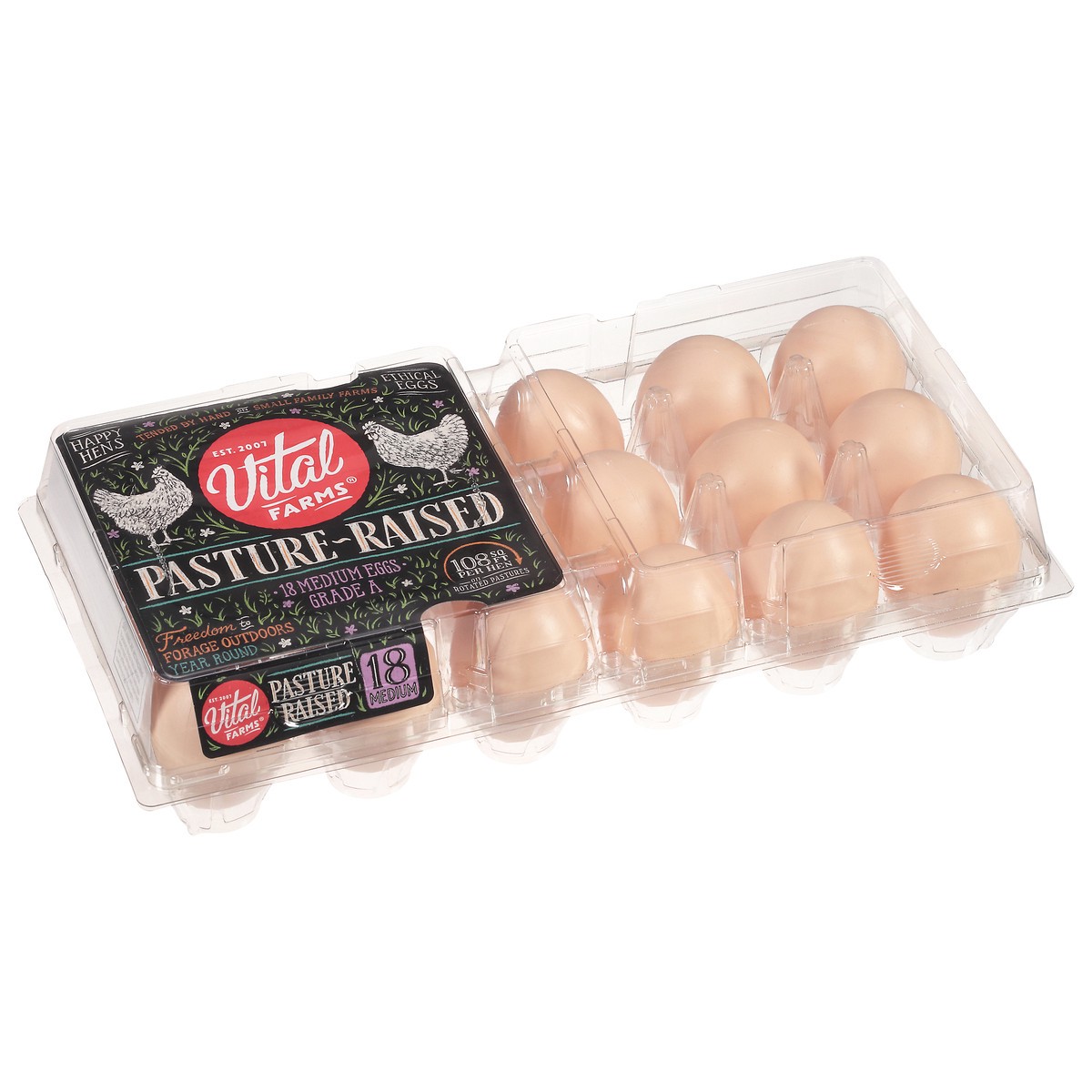 slide 2 of 8, Vital Farms Vital Farm Pasture Egg, 18 ct