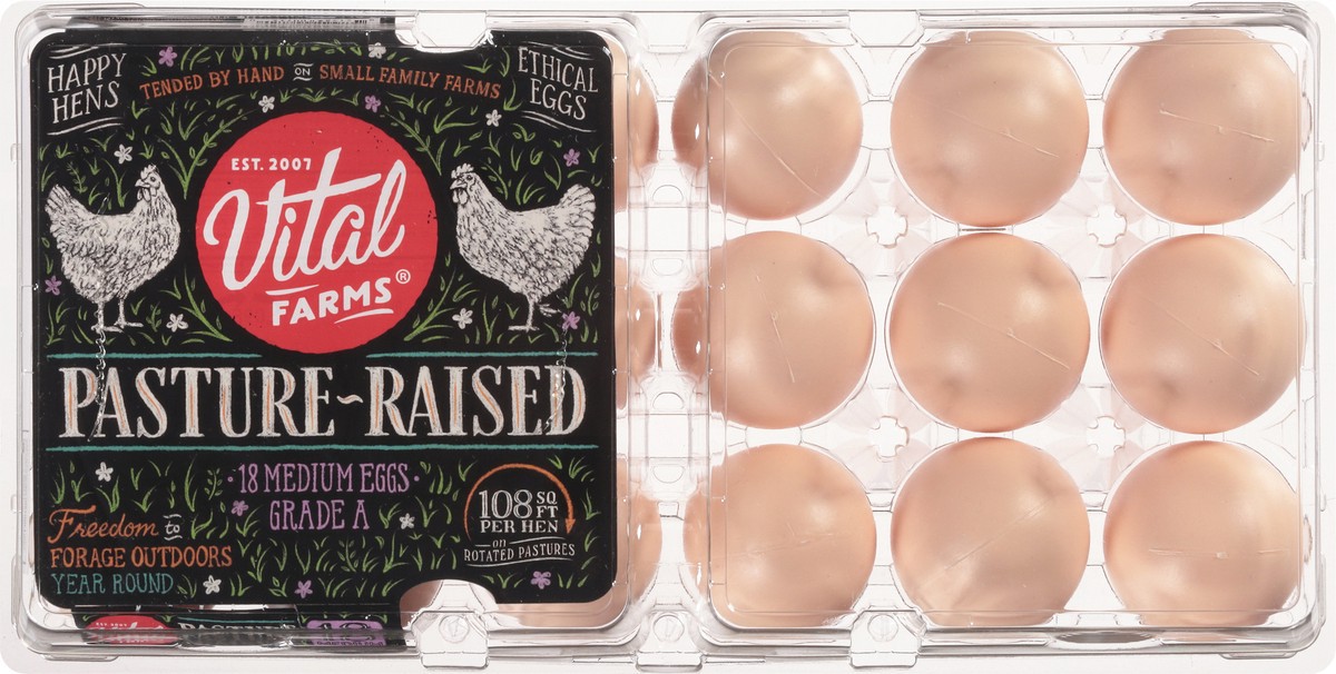 slide 8 of 8, Vital Farms Vital Farm Pasture Egg, 18 ct