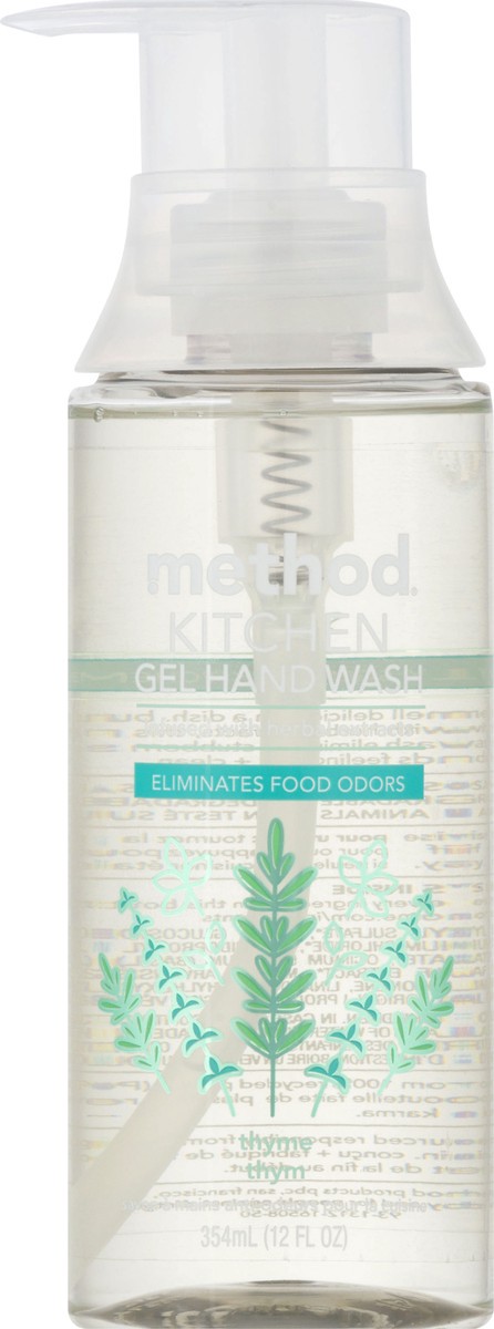 slide 9 of 10, method Gel Kitchen Thyme Hand Wash 12.0 oz, 12 oz