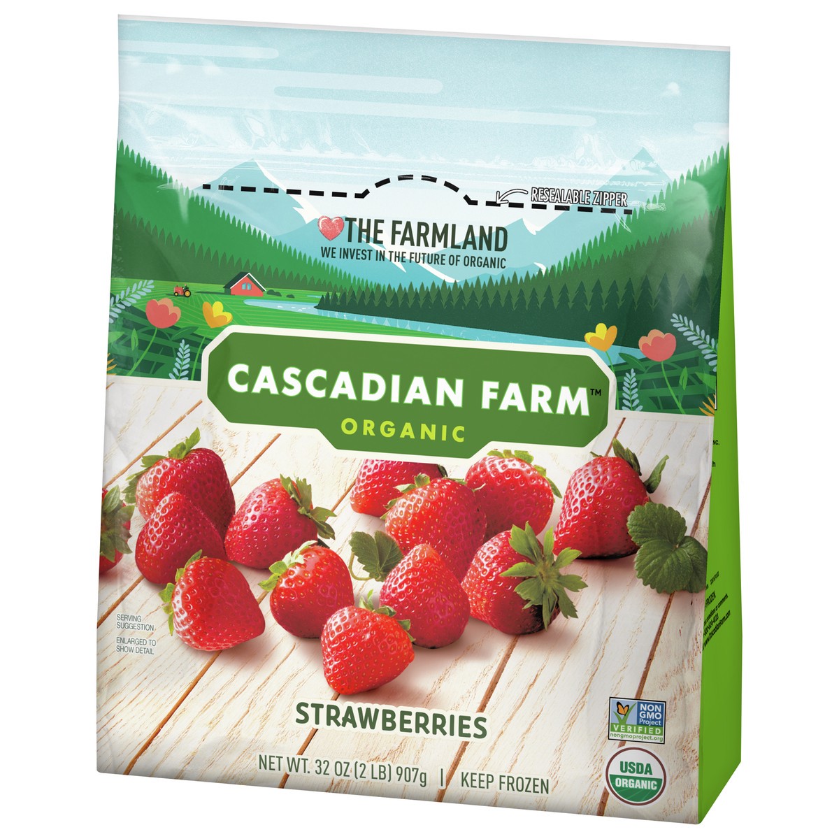 slide 6 of 9, Cascadian Farm Organic Strawberries, Premium Frozen Fruit, Non-GMO, 32 oz, 32 oz
