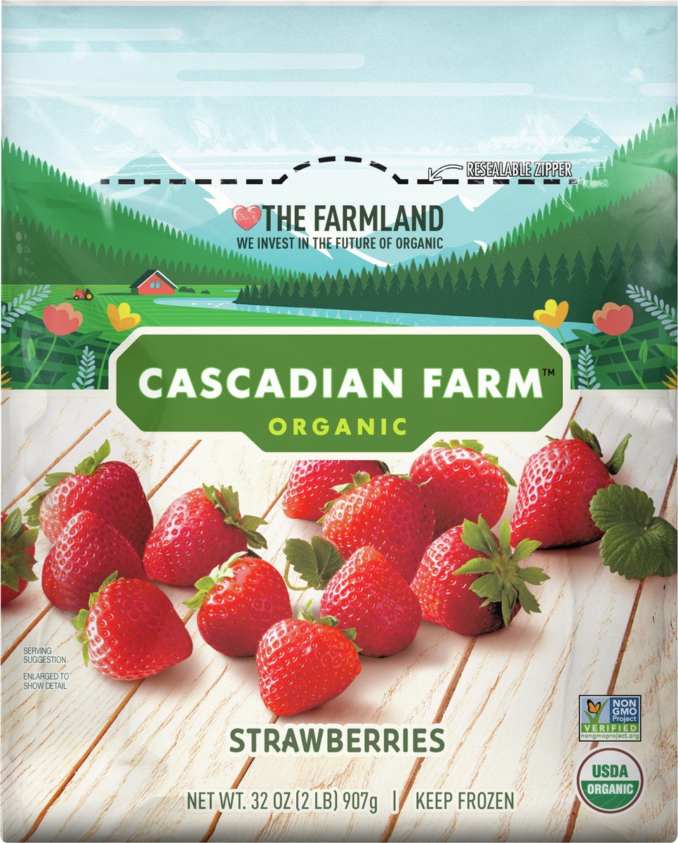 slide 3 of 9, Cascadian Farm Organic Strawberries, Premium Frozen Fruit, Non-GMO, 32 oz, 32 oz