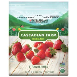 Cascadian Farm Organic Strawberries, Premium Frozen Fruit, Non-GMO, 32 oz