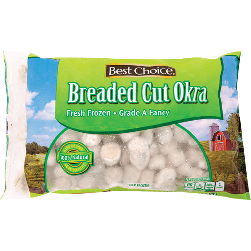 slide 1 of 1, Best Choice Fresh Frozen Grade A Fancy Breaded Cut Okra, 24 oz