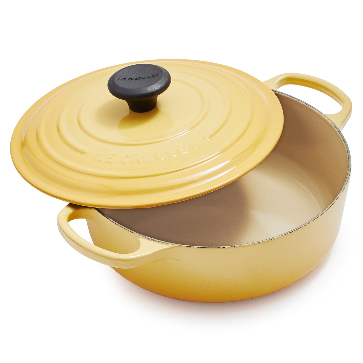 slide 1 of 1, Le Creuset Honey Round Wide Dutch Oven, Honey, 3.5 qt