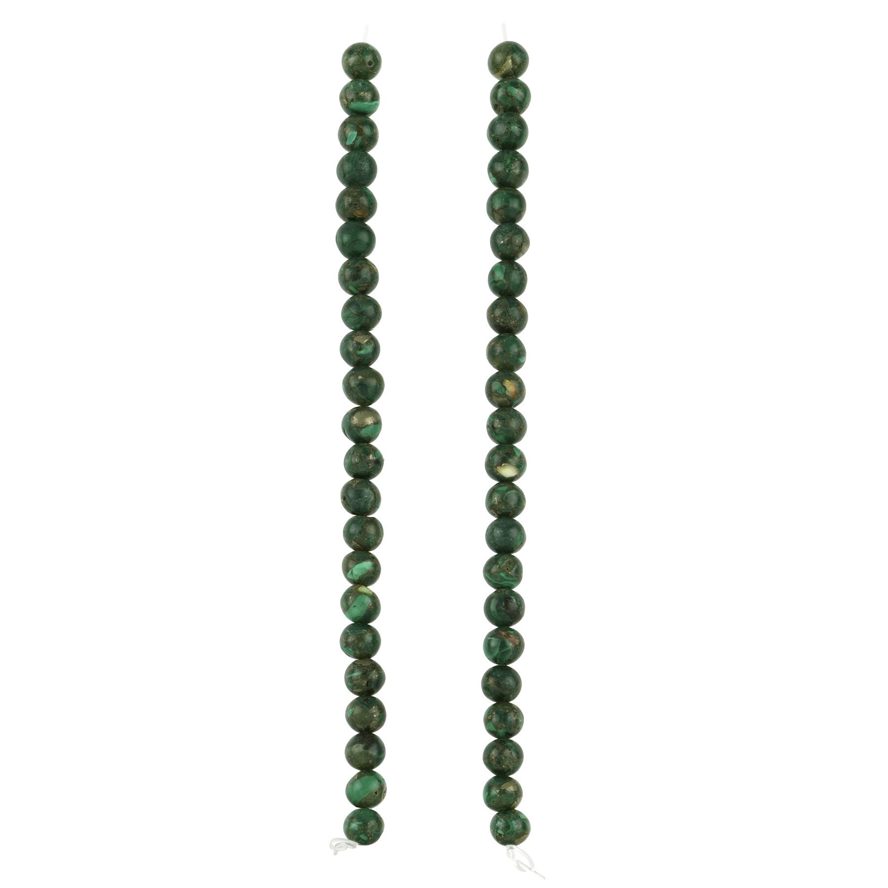 slide 2 of 3, Green Reconstituted Dyed Malachite Round Beads, 5.5mm By Bead Landing, 5.5mm