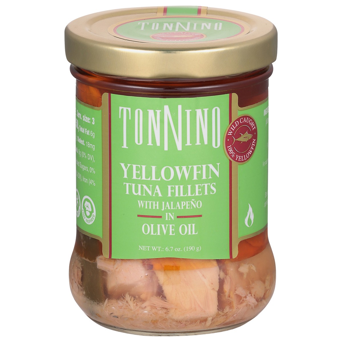 slide 1 of 9, Tonnino Tuna Fillets With Jalapeno In Olive Oil - 6.7 Oz, 6.7 oz