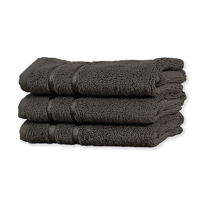 slide 1 of 4, Cariloha Turkish Cotton/Viscose Blend Hand Towels - Onyx, 3 ct