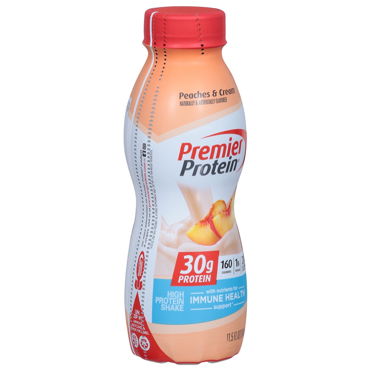 slide 7 of 9, Premier Protein Peaches & Cream High Protein Shake 11.5 fl oz, 1 ct