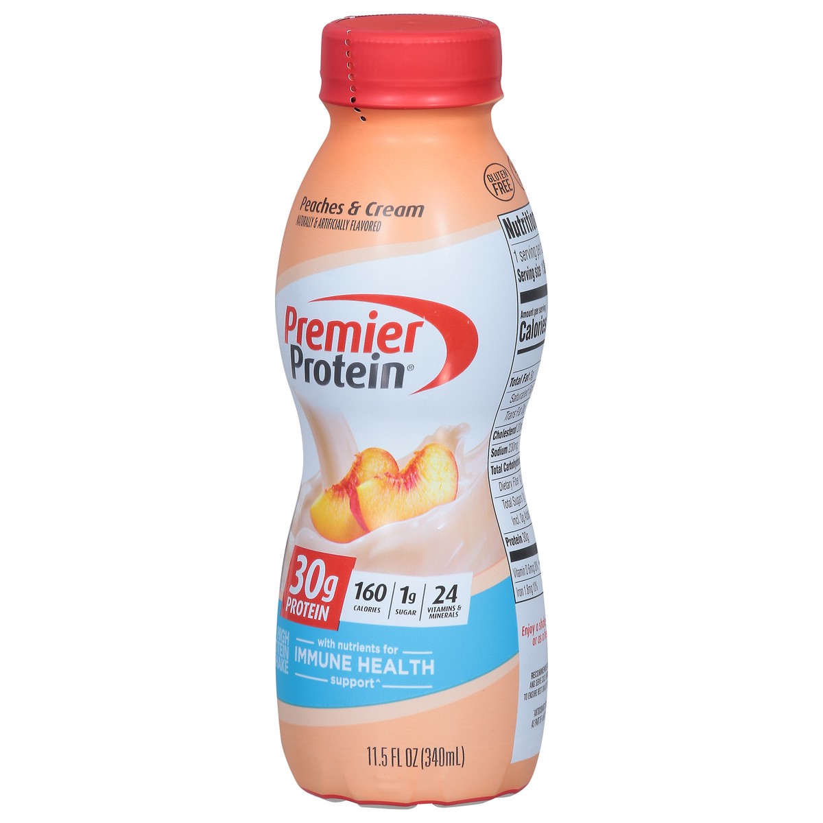 slide 9 of 9, Premier Protein Peaches & Cream High Protein Shake 11.5 fl oz, 1 ct