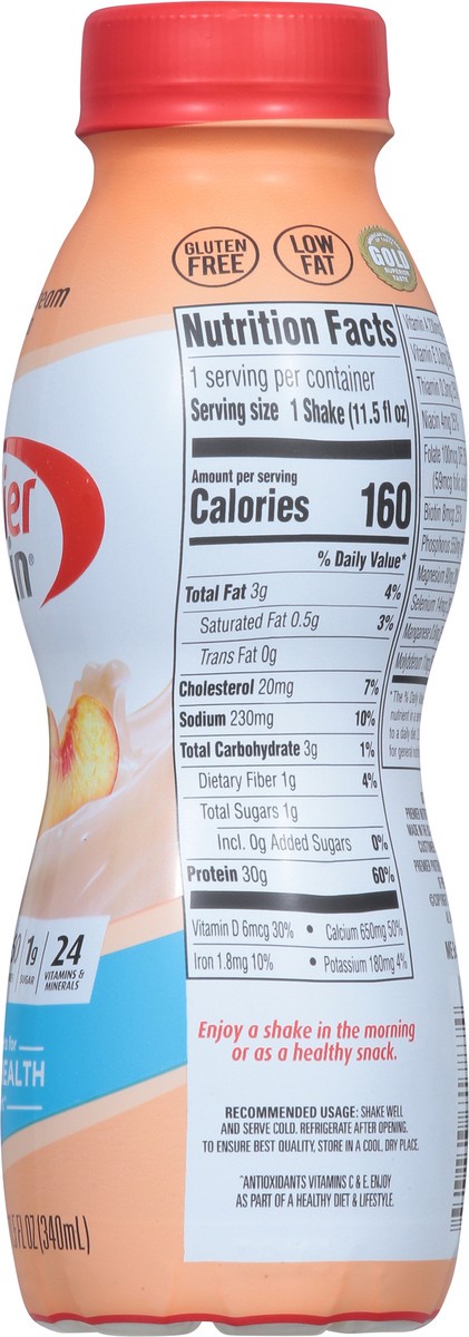 slide 8 of 9, Premier Protein Peaches & Cream High Protein Shake 11.5 fl oz, 1 ct