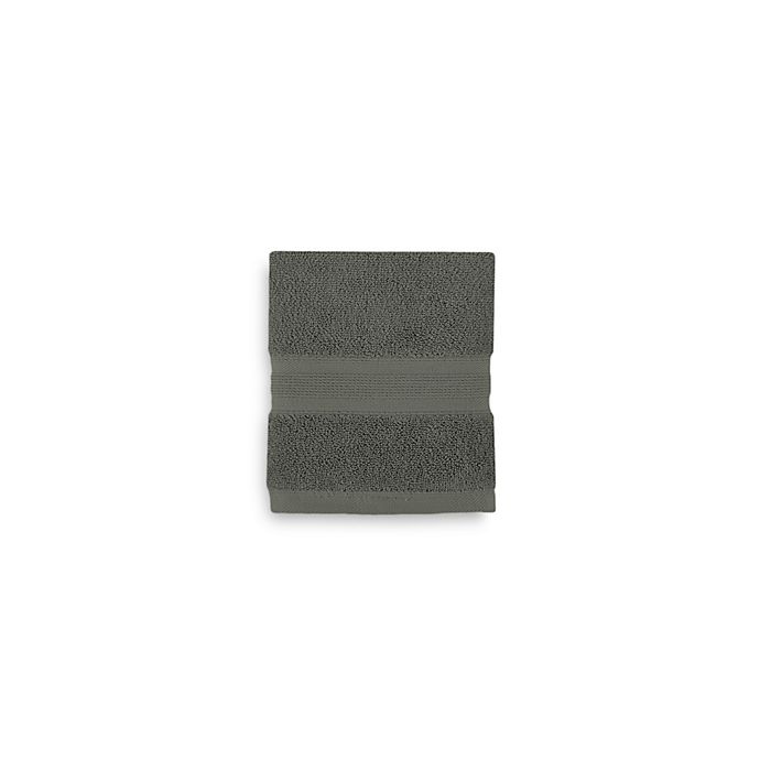 slide 1 of 15, Wamsutta Icon PimaCott Washcloth - Slate Grey, 1 ct