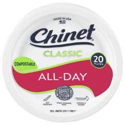 Chinet Classic Compostable All-Day 9.75 Inch Plates 20 Each