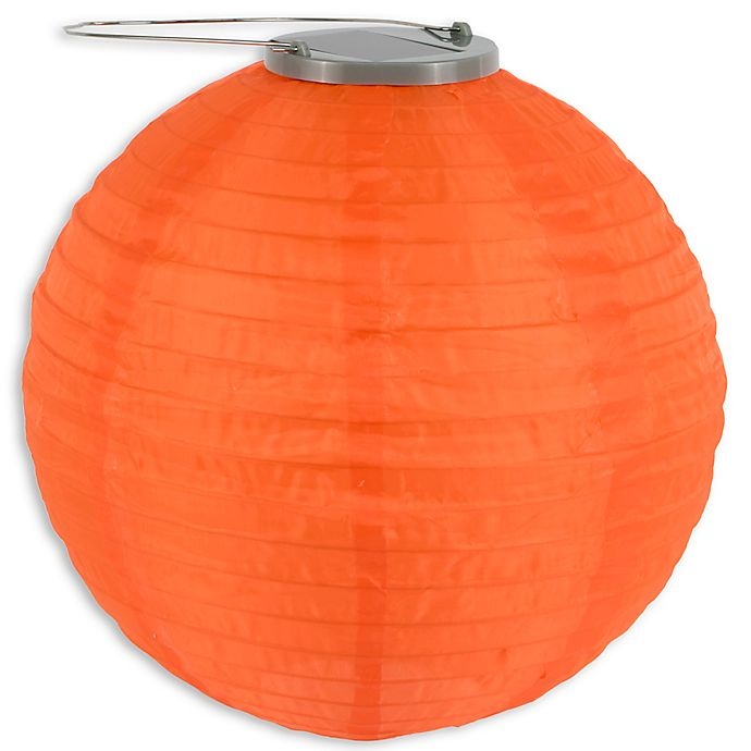 slide 1 of 1, Allsop GLOW Solar Powered Nylon Lantern - Orange, 1 ct